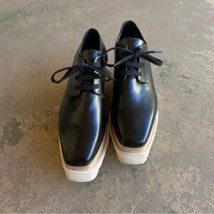 Stella McCartney Black Elyse Platform Shoes Vegetarian